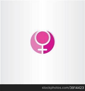 female gender symbol design element