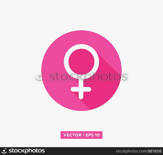 Female Gender Symbol Icon Vector Illustration