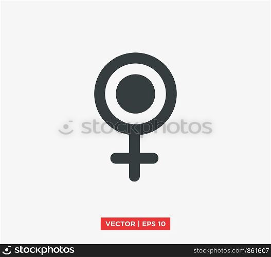Female Gender Symbol Icon Vector Illustration
