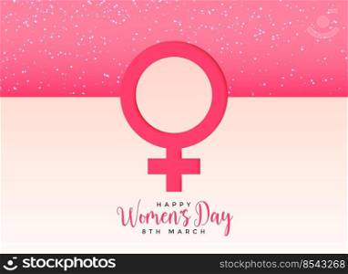 female gender symbol on beautiful pink background