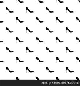 Female high heel shoe pattern. Simple illustration of female high heel shoe vector pattern for web. Female high heel shoe pattern, simple style