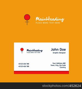 Female logo Design with business card template. Elegant corporate identity. - Vector