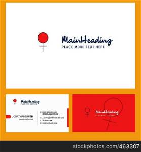 Female Logo design with Tagline & Front and Back Busienss Card Template. Vector Creative Design