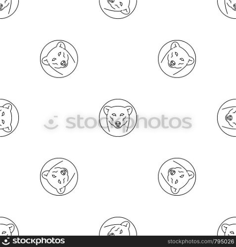 Female polar bear pattern seamless vector repeat geometric for any web design. Female polar bear pattern seamless vector