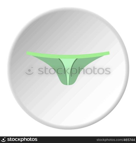 Female thongs icon in flat circle isolated on white background vector illustration for web. Female thongs icon circle