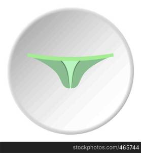 Female thongs icon in flat circle isolated on white background vector illustration for web. Female thongs icon circle