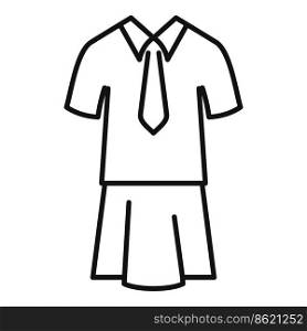 Female uniform icon outline vector. Suit dress. Student boy. Female uniform icon outline vector. Suit dress