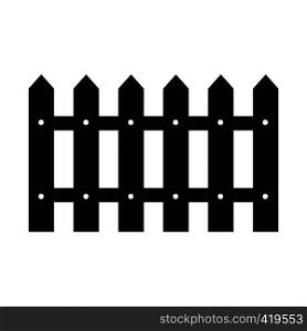 Fence black simple icon on a white background. Fence black simple icon