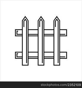 Fence Icon, Area Enclosure Icon Vector Art Illustration