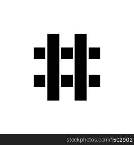 fence icon glyph style design