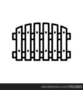 fence icon line art design