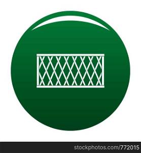 Fence icon. Simple illustration of fencevector icon for any design green. Fence icon vector green