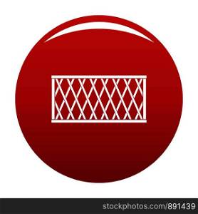 Fence icon. Simple illustration of fencevector icon for any design red. Fence icon vector red