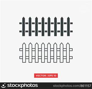 Fence Icon Vector Illustration