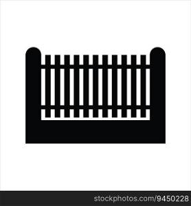 fence icon vector illustration logo design