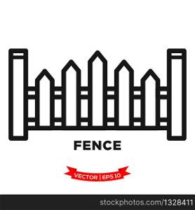 fence icon vector logo template