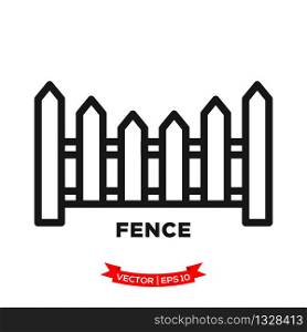 fence icon vector logo template