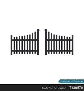 Fence Icon Vector Template Illustration Design