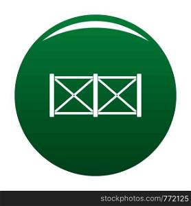 Fence in town icon. Simple illustration of fence in town vector icon for any design green. Fence in town icon vector green