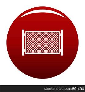 Fence in town icon. Simple illustration of fence in town vector icon for any design red. Fence in town icon vector red