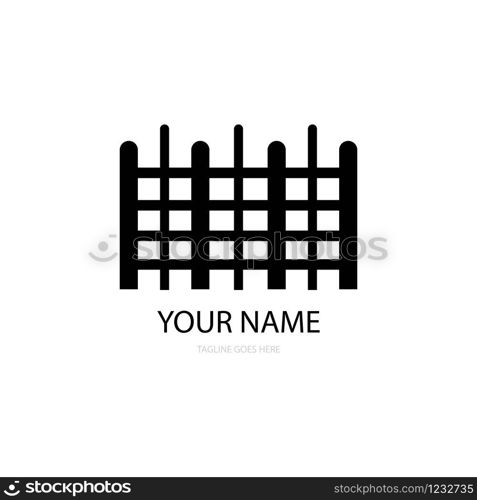 fence logo vector