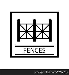 fence logo vector