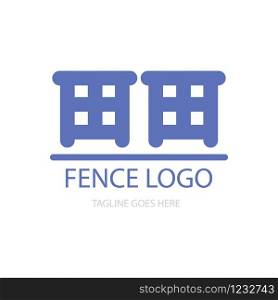 fence logo vector