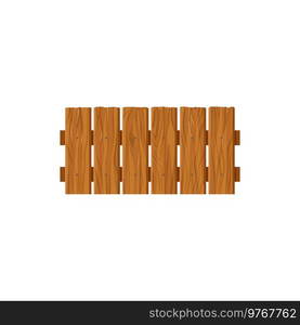 Fence manor farm garden exterior protective border isolated icon. Vector rural house or garden boundary, residential countryside fencing, wooden panel boundary at ranch, farm for cattle and horses. Horse barrier cartoon icon, rural fence of wood