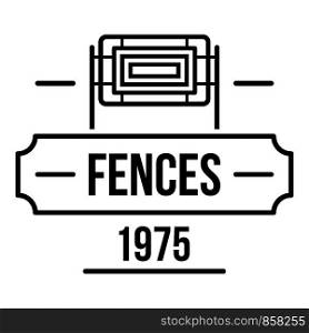Fence modern logo. Simple illustration of fence modern vector logo for web. Fence modern logo, simple black style