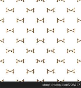 Fence of two rod pattern seamless in flat style for any design. Fence of two rod pattern seamless