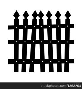 Fence Over White Background for Creating Halloween Designs. Vector illustration.