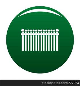 Fence with ball icon. Simple illustration of fence with ball vector icon for any design green. Fence with ball icon vector green