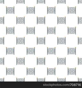 fence with metal square pattern seamless in flat style for any design. Fence with metal square pattern seamless
