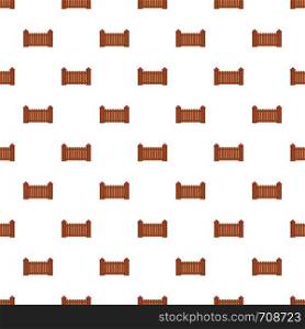 Fence with turret pattern seamless in flat style for any design. Fence with turret pattern seamless