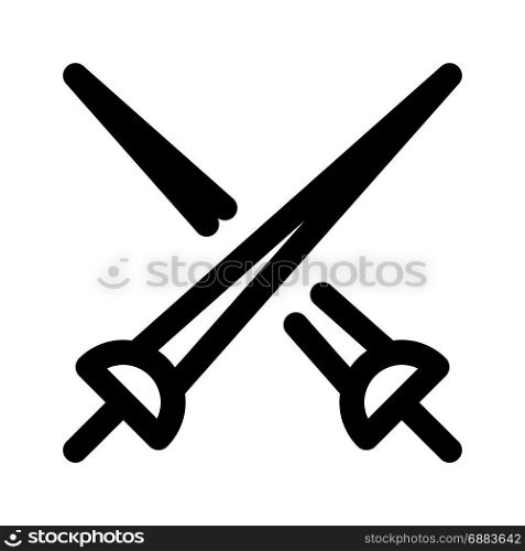 fencing, icon on isolated background,