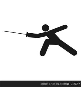 fencing sport icon vector illustration design