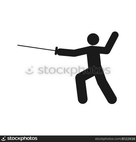 fencing sport icon vector illustration design