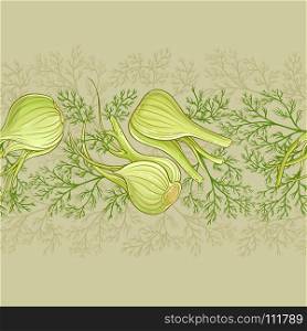fennel vector pattern. fennel plant vector pattern on color background