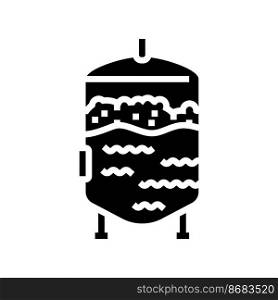 fermentation beer production glyph icon vector. fermentation beer production sign. isolated symbol illustration. fermentation beer production glyph icon vector illustration