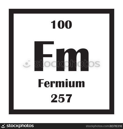 Fermium chemical element icon vector illustration design