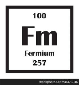 Fermium chemical element icon vector illustration design