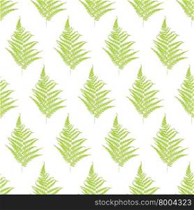 Fern frond silhouettes seamless pattern. Vector illustration