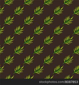 Fern leaf wallpaper. Abstract exotic plant seamless pattern. Tropical palm leaves pattern. Botanical texture. Floral background. Design for fabric, textile print, wrapping, cover. Vector illustration. Fern leaf wallpaper. Abstract exotic plant seamless pattern. Tropical palm leaves pattern. Botanical texture.