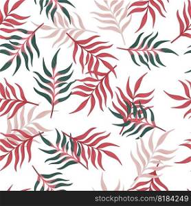 Fern leaf wallpaper. Abstract exotic plant seamless pattern. Tropical palm leaves pattern. Botanical texture. Floral background. Design for fabric, textile print, wrapping, cover. Vector illustration. Fern leaf wallpaper. Abstract exotic plant seamless pattern. Tropical palm leaves pattern. Botanical texture.