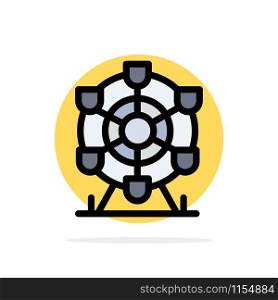 Ferris, Park, Wheel, Canada Abstract Circle Background Flat color Icon