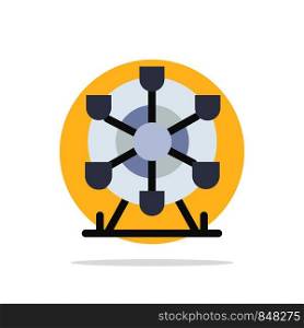 Ferris, Park, Wheel, Canada Abstract Circle Background Flat color Icon