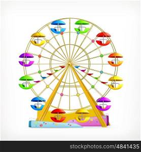 Ferris wheel, vector icon