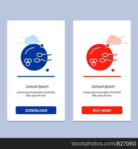 Fertile, Procreation, Reproduction, Sex Blue and Red Download and Buy Now web Widget Card Template