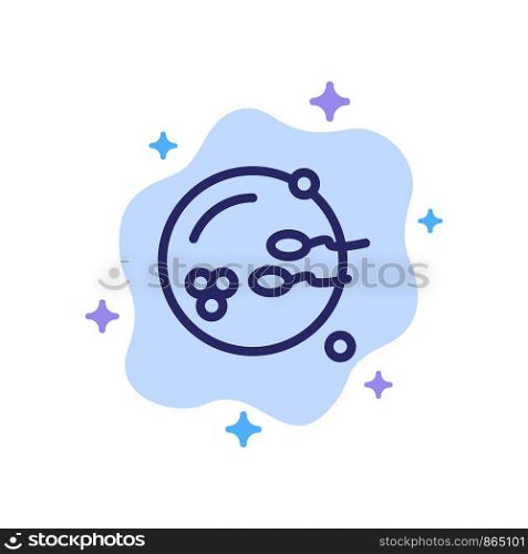 Fertile, Procreation, Reproduction, Sex Blue Icon on Abstract Cloud Background