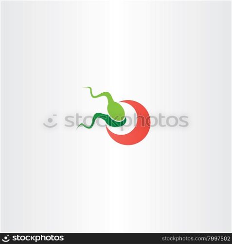 fertilization sperm and egg cell logo vector icon design